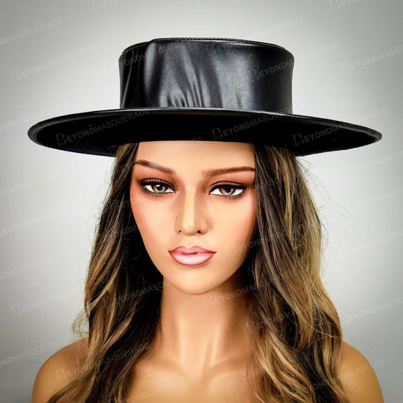 Steampunk Top Hat Captain Costume Hat Black - Picture 2 of 8